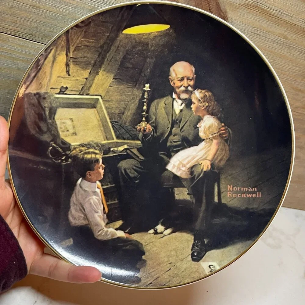 Norman Rockwell Grandpas Treasure Collectors Plate in Knowles Fine China